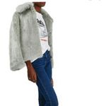 Nordstrom Topshop Claire faux fur jacket gray Photo 7