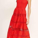 Strut & Bolt Red Eyelet Maxi Dress Photo 1