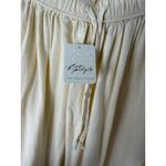 Free People NWT  Cream Linen Wide Leg Drawstring Pants Size L Boho Beach Resort Photo 8
