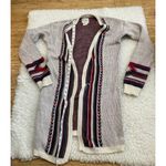 Billabong Designers Closet Cardigan Open Southwest Aztec Sweater Bohemian Large Photo 5