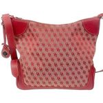 Dooney & Bourke  Red Canvas Leather Trim Shoulder Crossbody Bag Purse Photo 0
