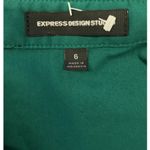 EXPRESS  Design Studio Women's Sz 6 Green Collared Knee Length Shirt Dress Photo 3