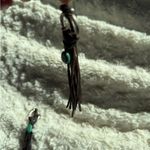 Handmade Bohemian real Leather & turquoise Tassel Earrings Photo 4