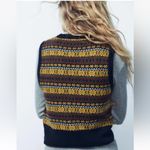 ZARA NWOT JACQUARD KNIT WAISTCOAT Vest Multicolor Medium Photo 4