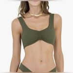 Maaji  Pine Green Passion 2 Way Wear Classic Floral Bralette Bikini Top‎ Size M Photo 2
