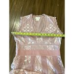 Foxiedox  juliet V Neck Sleeveless Lace Trim Fairycore Mini Swing Dress Pink M Photo 2