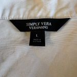 Vera Wang Simply Vera  Light Khaki Drawstring Utility Trench Coat Jacket Large Photo 3