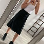 Black Silky Midi Fit and Flare Skirt / Size XS Photo 1