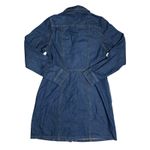 Frye  Western Denim Shirt Dress Button Front Long Sleeve Blue Women’s M Photo 2