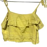 Urban Outfitters Yellow Lace Trimmed Crop Top  Medium Photo 8
