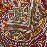 2pc Shorts Top Banarasi Style Fuchsia Gold Foil Boho Beaded Set OSFM L XL Pink Size undefined Photo 8