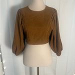 HYFVE Small Corduroy Sleeveless Crop Top Brown Camel Fall Layering Photo 1