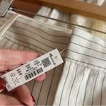 Madewell Superwide-Leg Trouser in Pinstripe Linen Blend Harlow Pants NWT Size 0 Photo 2