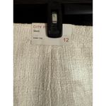 Dalia Collection NWT  City Fit White Cotton Skirt Size 12- Fringe Edges Photo 4