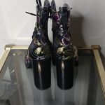 Steve Madden Floral Heeled Combat Boots Size 7 Photo 2