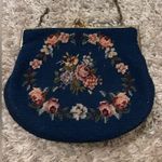 Vintage Needlepoint Bag Blue Photo 1