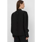 ROHE Magalie Silk Black Blouse NWT Sz. 40 (US 8/L) Size L Photo 4
