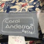 Vintage Carol Anderson Petites Blue White Daisy Floral Button Jumpsuit Romper Size 4P Photo 5