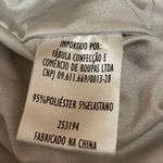 Farm Rio  Silver Metallic Sleeveless V-Neck Beach Swimwear Bodysuit Tank Top Sz M Photo 5