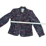 Christopher & Banks Christopher Bank Petite medium Squared Multicolor Tapestry Zip Front Jacket Photo 3