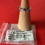 Bomb Party RBP5286 “This Love is Endless” Aqua Blue CZ on Rhodium Sz 7 Ring NWT Photo 3