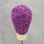 Purple Cable Knit Vintage Y2K Funky Boho Whimsy Beanie Caps Crochet Hats Photo 3