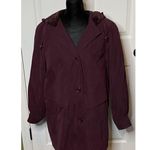 Gallery Purple Women's  Coat Small Soft Polyester Shell Dress Jacket Grannycore Photo 3