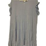 AL YA Summer Ruffle Sleeve Round Neck Loose Fit Casual Swing Short Mini Dress Photo 0