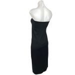 Bandier  Le Ore Black Strapless Square Neck Tube Knee Length Midi Bodycon Dress M Photo 5
