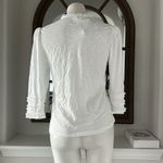 Goldie Pima Cotton Ruffle Trim Tee in White, Size M New w/Tag $125 Photo 7