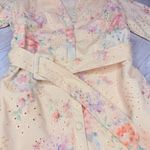 Solitaire  floral eyelet belted button front shirt dress collared short sleeve sm Photo 2