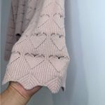Elegant Pink Heart Knit Blouse Size L Photo 3