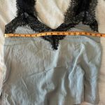 Blue and Black lace vneck tank top Photo 1