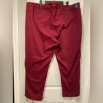 J.Crew NWT Size 22 Cranberry High Rise Girlfriend Chino Cotton Stretch Pants Photo 2