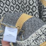 Skies Are Blue  Patterned Cardigan with Yellow and Black Stripes Photo 7