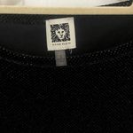 Anne Klein Sparkly Black Puff Sleeve Top with Stretch Photo 1