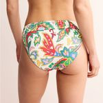 Boden Milos Smocked Bikini Bottoms Ivory Paisley Azure Size 4 Colorful Playful Red Photo 6