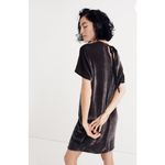 Madewell Velvet Bow Back Tee Dress Short Sleeve Gray Women's Size XXS Photo 2