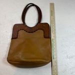 Vintage‎ Leather Hobo Shoulder Bag Medium Boho Hippie Handmade Stitch Detail Brown Photo 4