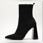 Cape Robbin NEW Black  Pointed Toe Booties Heels Dressy Sock Boots Ankle Boots 8 Photo 1