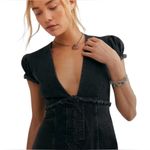 Free People NWT Something Sweet Mini black denim dress 4 Photo 1