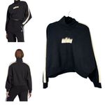 Adidas Chic Ski Mock Neck Cropped Sweatshirt IA3933 Women's Size Large Photo 1