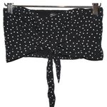 Abercrombie & Fitch Womens Black White Polka Dot Viscose Crop Top Tube Top Sz XS Photo 0
