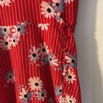 Madewell ‎ Daisy Society Button Wrap Dress Size 4 Red Floral Photo 9