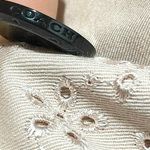 Coach (M) Eyelet Cotton Trench Coat Blush Pink Y2K Photo 10