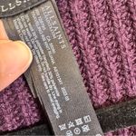 ALLSAINTS  Purple Wool Blend Ribbed Knit Cape Womens OS Fall Winter Cozy Preppy Photo 7