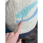 sweater vintage 1980s pastel geometric blue yellow pink Size L Photo 10