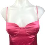ZARA NEW  Pink Sleeveless Silk Satin Camisole Tank Bustier Bodysuit Top Size S Photo 2
