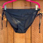 J.Crew New Woman’s  Black Bikini Bottom with Adjustable Ties Tortoise hardware Photo 0