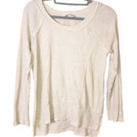 Anthropologie Eri + Ali Waffle Thermal Sweater Cream Ivory Size Small Photo 0